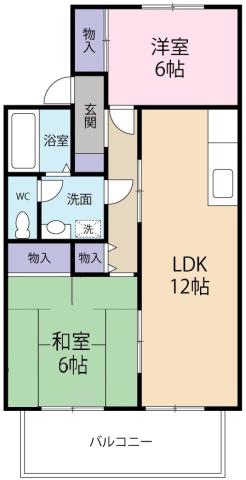 セジュール岩本 B棟の間取り