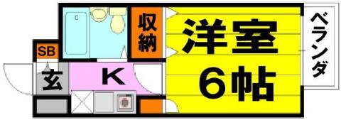 池田市石橋のマンションの間取り