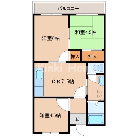 エスポワール紀ノ川の間取り