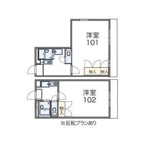 尾張旭市白鳳町のアパートの間取り