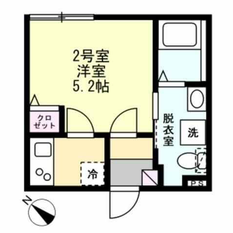 神奈川県川崎市中原区上平間（アパート）の賃貸物件の間取り