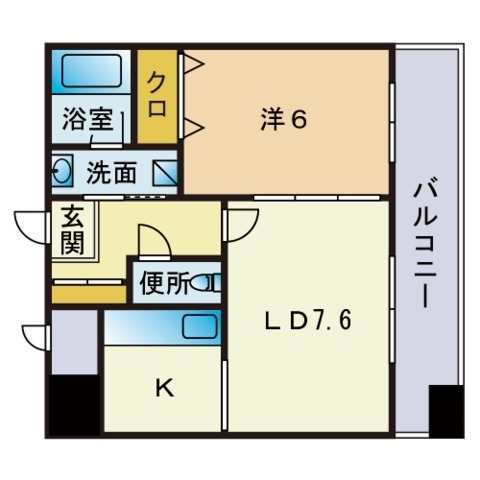 ＤＳタワー大博通りの間取り