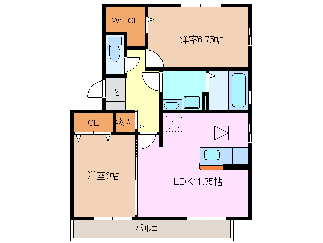 リビングタウン阿倉川　Aの間取り