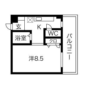 静岡市清水区真砂町のマンションの間取り