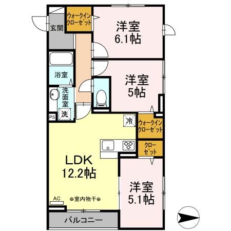 ラリュール江戸川IIの間取り