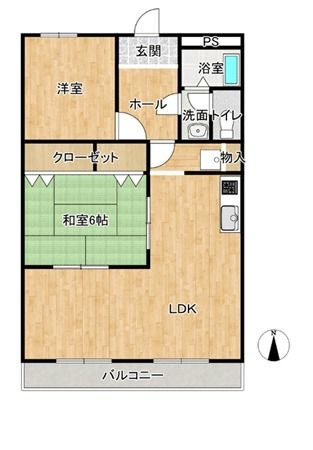 京都府福知山市厚中町（マンション）の賃貸物件の間取り