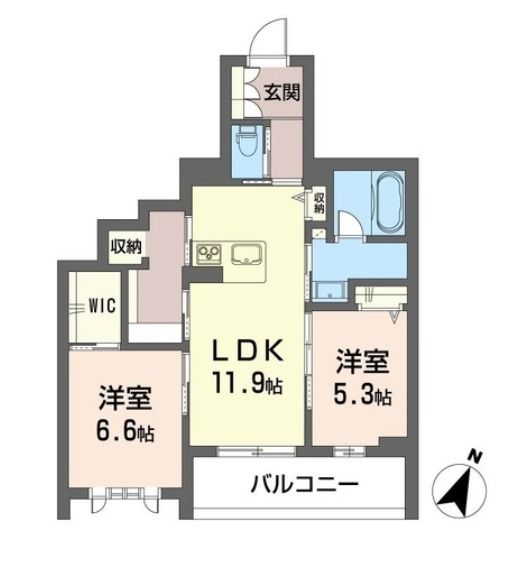 【つくば市みどりの東のマンションの間取り】