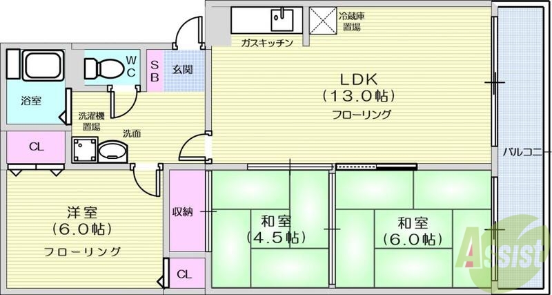 南陽コーポの間取り