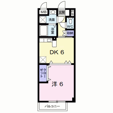 北九州市小倉南区徳力新町のアパートの間取り