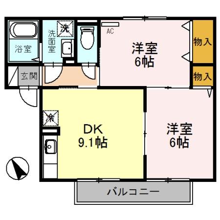 エステートたつみの間取り