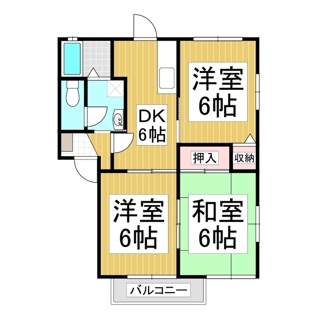 レイクサイド諏訪Ｂの間取り