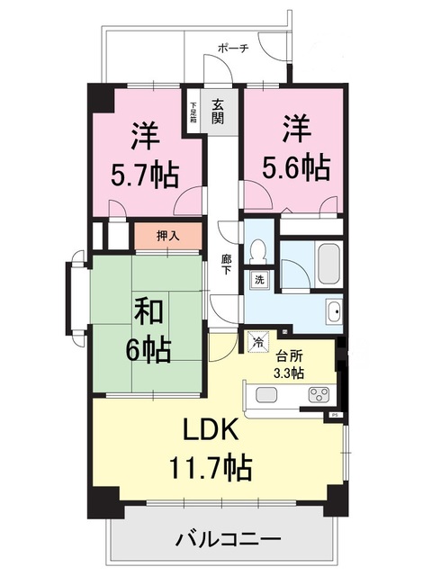 サーパス和合の間取り