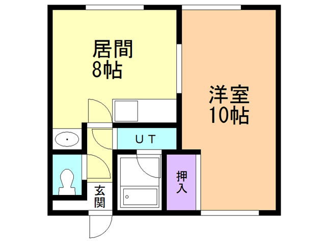 苫小牧市字勇払のアパートの間取り