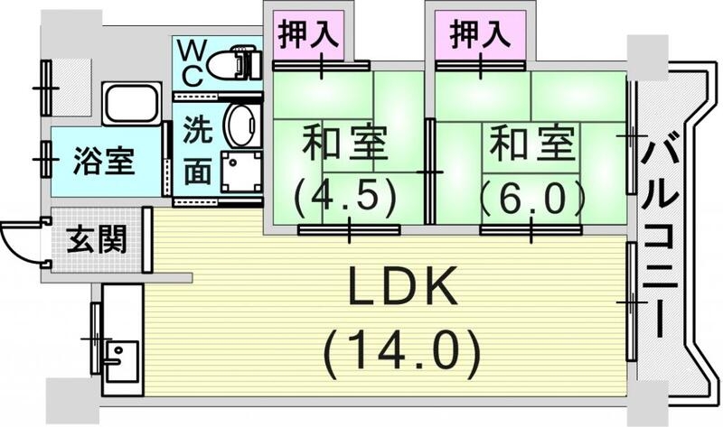 【ガーデンハイツ魚崎の間取り】