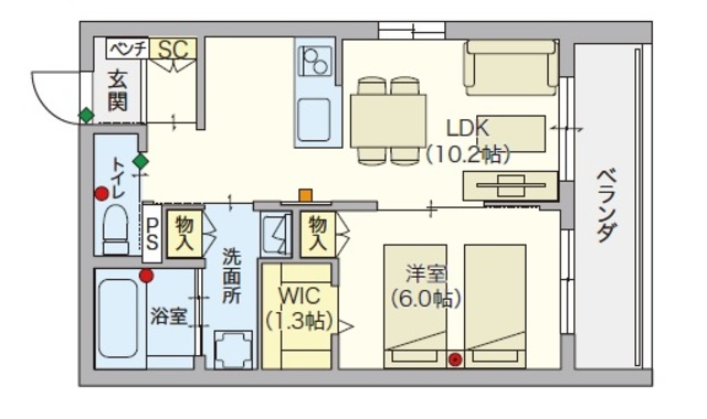 （シニア限定）クレサングリュの間取り