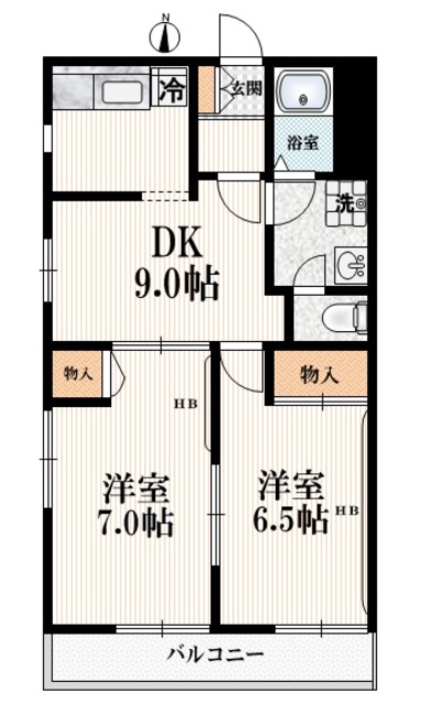 練馬区大泉学園町のマンションの間取り