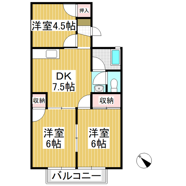 グリーンハイツＡ（南）の間取り