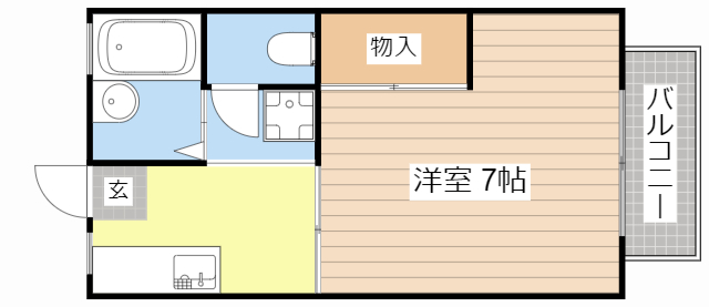 米原市高溝のアパートの間取り