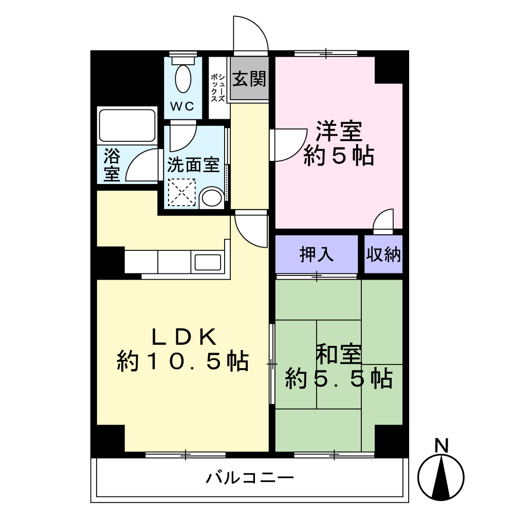 ハイライズ泉中央の間取り