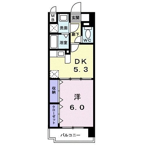 熊本市西区二本木のマンションの間取り