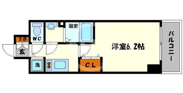 大阪市中央区道修町のマンションの間取り