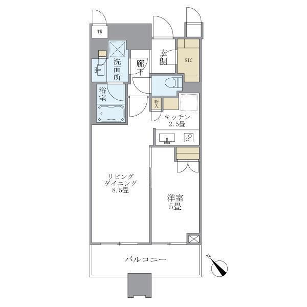 品川区上大崎のマンションの間取り