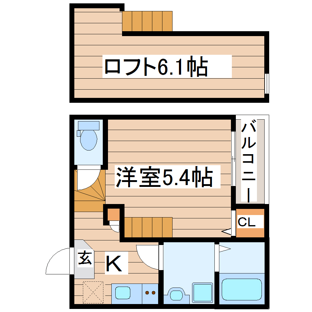 ハーモニーテラス石名坂の間取り