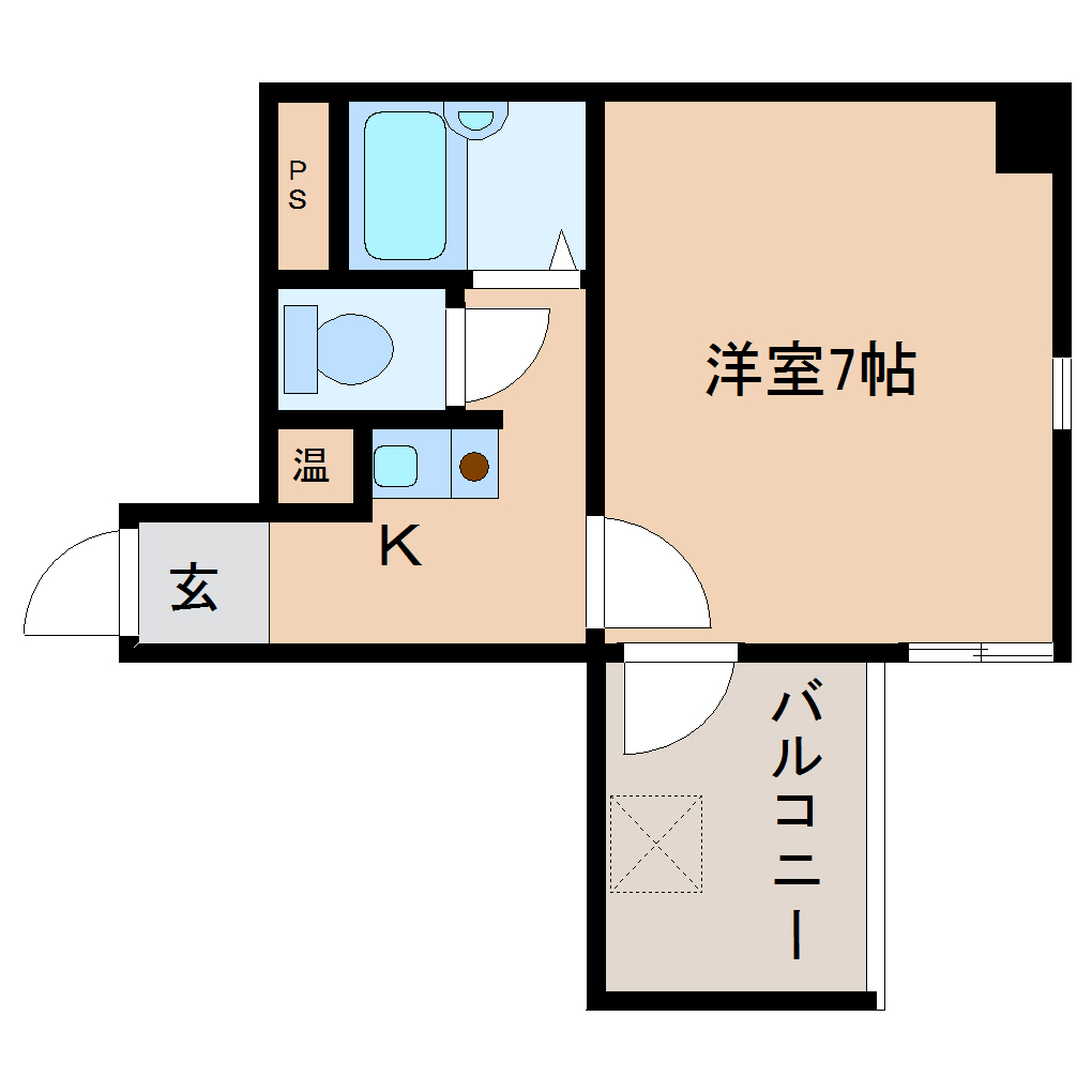 奈良市林小路町のマンションの間取り