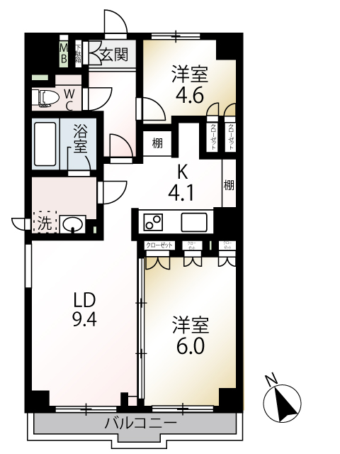 新宿区高田馬場のマンションの間取り