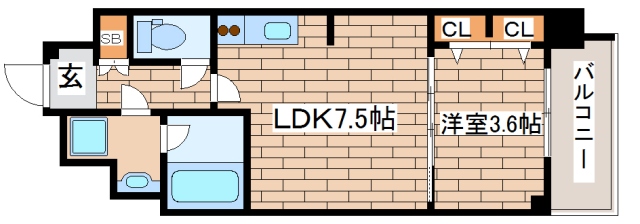 神戸市灘区倉石通のマンションの間取り