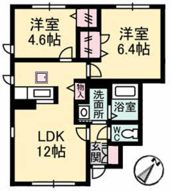 スカイランド　Ａ棟の間取り