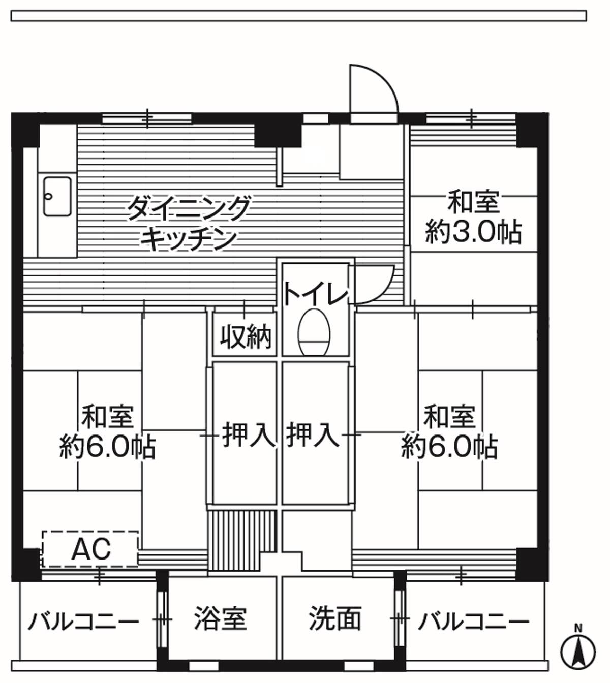 【八王子市小比企町のマンションの間取り】