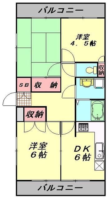 川越市石原町のマンションの間取り