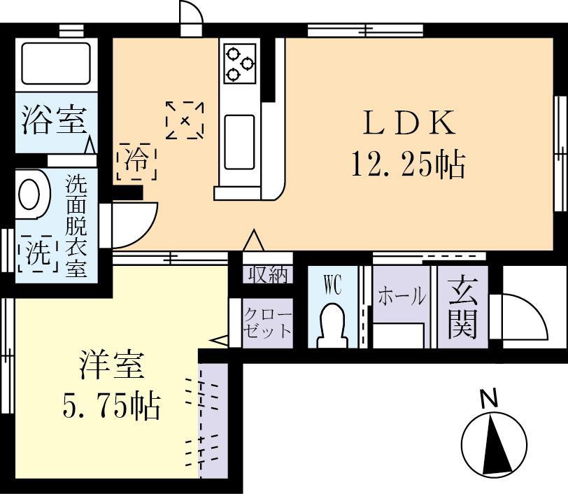 リーブルファイン笠間１号棟の間取り