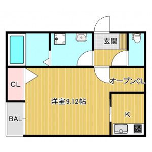 糸島市浦志のアパートの間取り