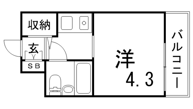 ネオハイツ三宮の間取り