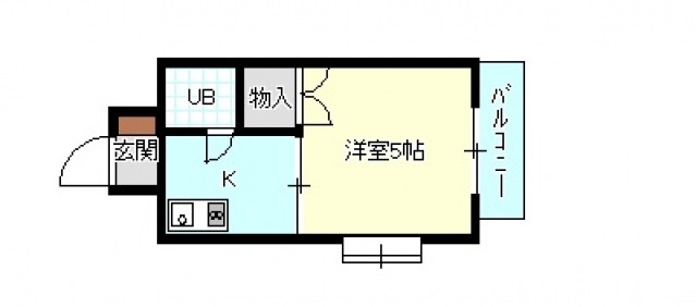 広島市中区江波南のマンションの間取り