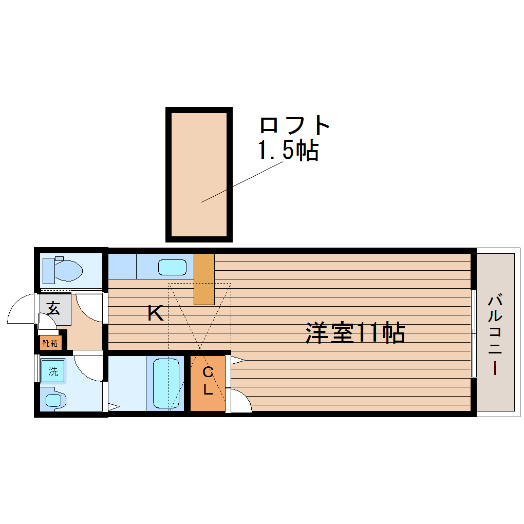 ホットハウス川内IIの間取り