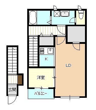 【新発田市新栄町のアパートの間取り】