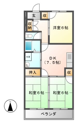 益浩コーポの間取り