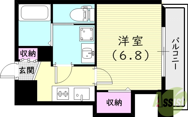 Luxe尼崎WESTの間取り