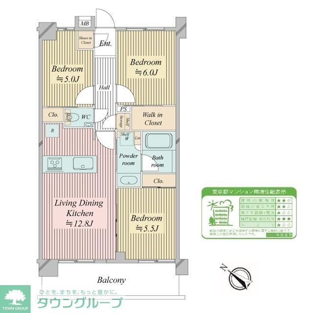 江戸川区松江のマンションの間取り