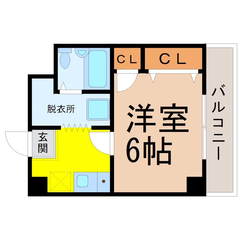 名古屋市北区杉栄町のマンションの間取り