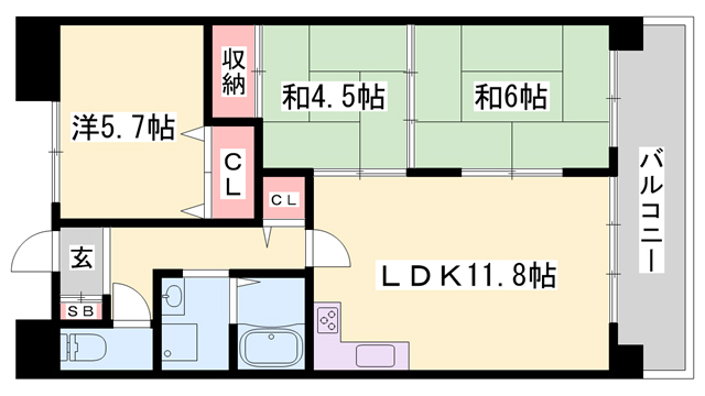 サクラメント広畑の間取り