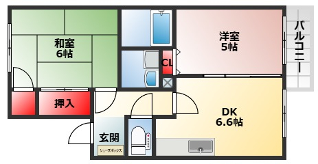 ヴィラ新在家の間取り