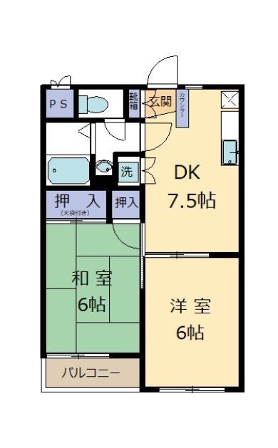 東村山市本町のマンションの間取り