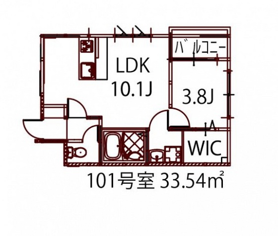 広島市東区山根町のアパートの間取り