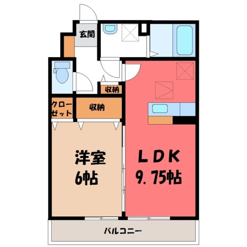 ポンテ リーベ Aの間取り