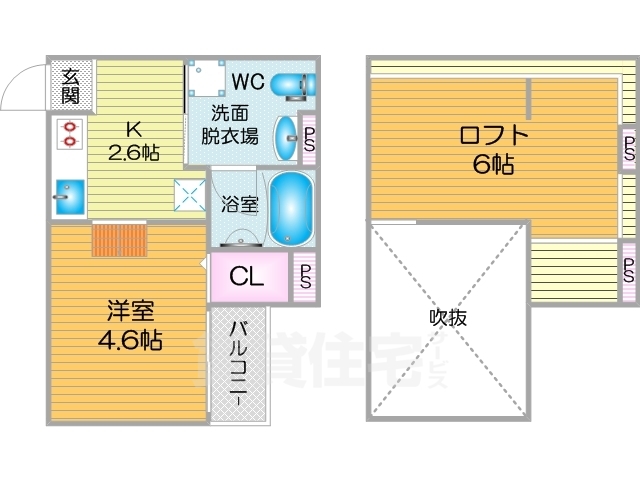 REVE住之江の間取り