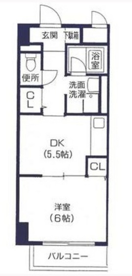 岡山市北区東島田町のアパートの間取り